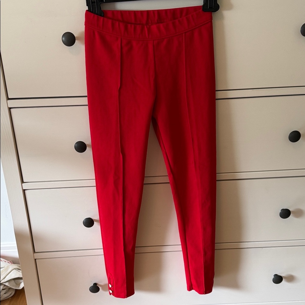 Janie and Jack Red Kids Leggings, size 10